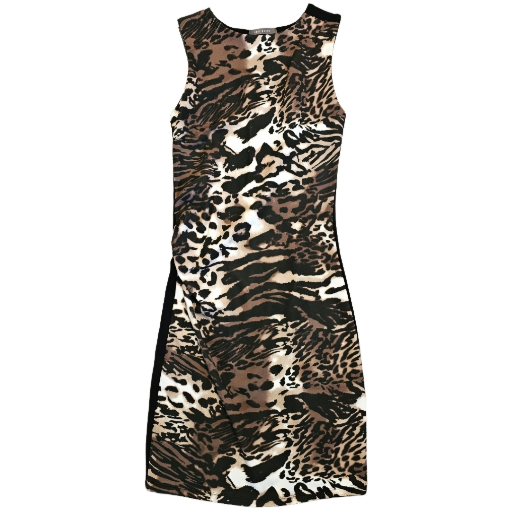 Suzy Shier Y2k Mobwife Style Leopard Print With Rouching Slim Fit Small